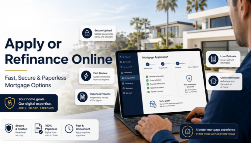 Refinance or Apply for a Mortgage Online – Fast, Secure & Paperless Options